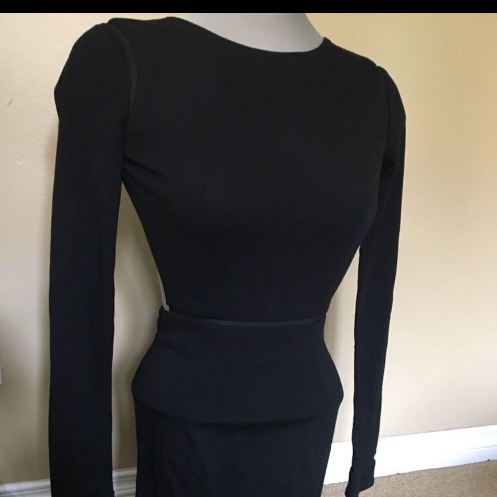 BLACK bodycon Open Back Sexy Dress Size Small